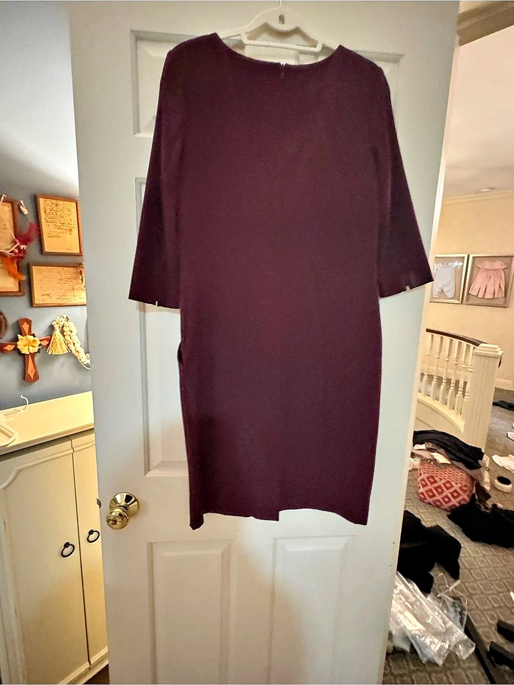 MM.LaFleur Long Sleeve Dress in Purple Size 8 Like New
